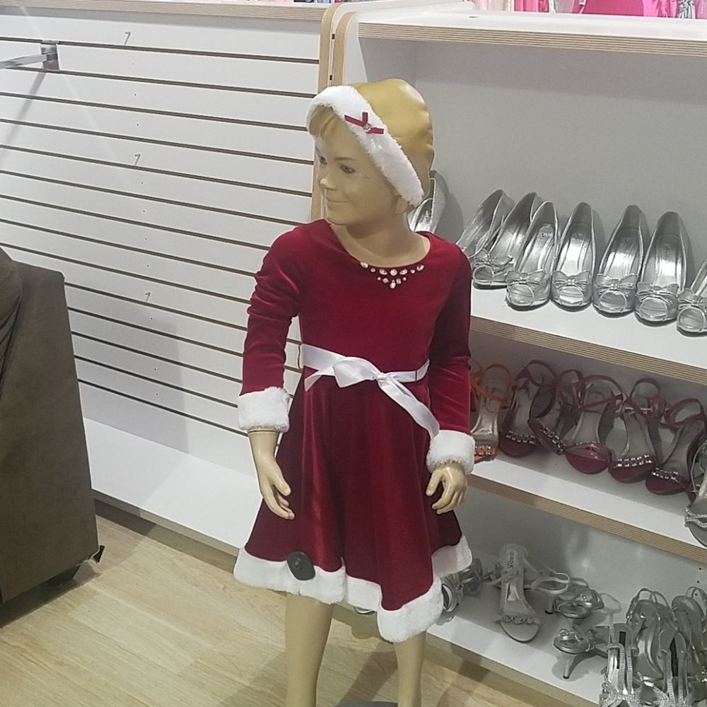 Santa little girl dress